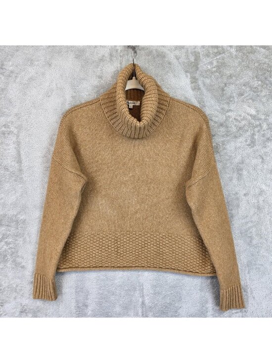 Madewell Sweaters - Madewell Sweater Womens XS Brown Chunky Turtleneck Long Sleeve Knit Pullover